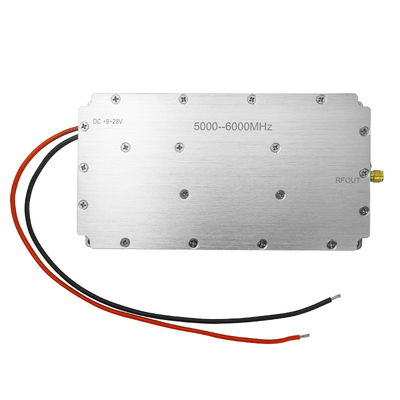 Silver Aluminium 50W Power Amplifier Module for RF Distance of 1.5-2 km and SMA Connector