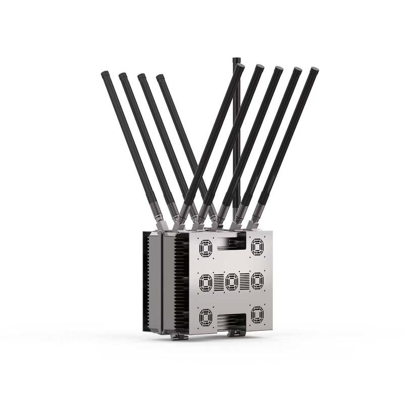 1km 10 Channel 433mhz 868mhz 2.4ghz 5.8ghz Drone Jammer Integrated Detection Device