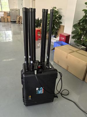 1 km multi bande Véhicule téléphone portable bombes drone VHF UHF GPS brouilleur de télécommande 20-6000MHz protection VIP